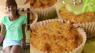 Muffinki bananowe bez glutenu  Dietetyczne przepisy 9 KuchniaRenaty [upl. by Ailekat]