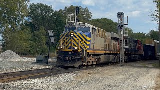 CN 2766 leads M301 past the Tri Lights in Griffith 10524 [upl. by Ludovico]