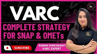 Complete  VARC Strategy  SNAP amp OMETs  Suman Maam  MBA Pathshala [upl. by Miranda]