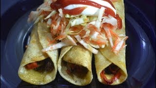 Receta de tacos con carne  Receta Nicaraguense [upl. by Fridlund453]