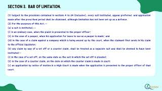 Limitation Act 1963  Section 3 Bar of limitation [upl. by Chilton350]