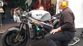 Norton Rotary at Classic TT 2018  Josh Brookes race bike  ManxGP [upl. by Kendry205]