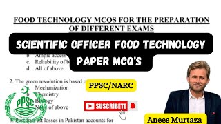 Scientific Officer Food Technology Solved Paper  Food Science McQs Preparation [upl. by Adias134]