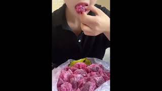 xiaobingmi  Coarsely chopped crushed crunchy ice bites [upl. by Hadwyn]