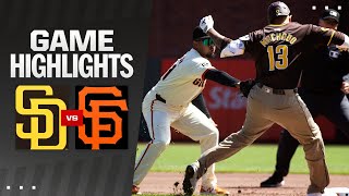 Padres vs Giants Game Highlights 4724  MLB Highlights [upl. by Alimak]