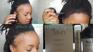 Using Dr Fillin Hair Enhancement System On My Edges First Impression [upl. by Jacki]