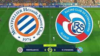 EA Sports FC 24  Montpellier vs Strasbourg  Ligue 1 Uber Eats  Gameplay PS5 [upl. by Nosredna]