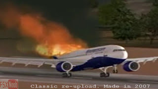 Airbus On Fire Landing A330  FSX  Gameplay PC HD [upl. by Suu]