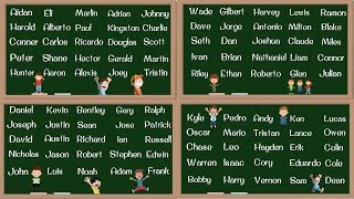 BOY Names 100 Most Popular Baby Boy Names in English  How to Pronounce Boy Names [upl. by Nairb71]