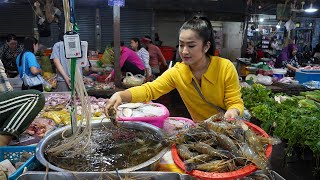 Market show Yummy river shrimp crispy pork and fry rice cooking  Countryside Life TV [upl. by Sivad]