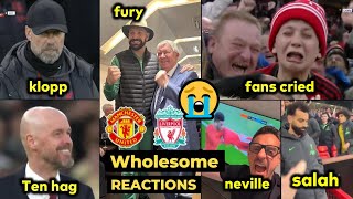 😭All Wholesome REACTIONS to Man United win vs Liverpool Ten Hag Klopp Tyson Fury Neville Salah [upl. by Jarid]