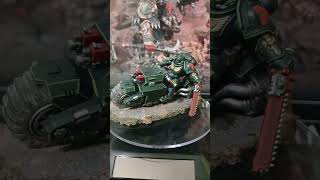 Warhammer 40k Dark angels primaris outrider wh40k miniaturepainting hobby [upl. by Esiled]