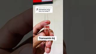 Transamin injection  Transamin inj uses and sideffects  Transamin inj dose  tranexamic acid inj [upl. by Aisanahta262]