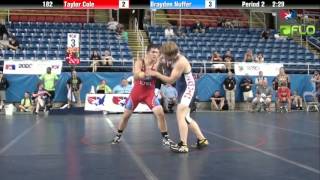 Junior 182  Taylor Cole Iowa vs Brayden Nuffer Utah [upl. by Juni]