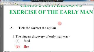 Class 3 sst  lesson 5  Early man exercise  early man and his life class3  class III sst [upl. by Sage]