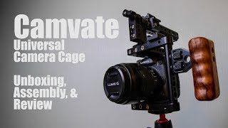 Camvate Universal Camera Cage  unboxing assembly amp review [upl. by Yliab561]