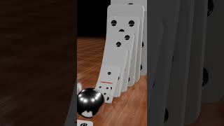 Domino Chain Reaction with Dominos and Props [upl. by Ahsat949]