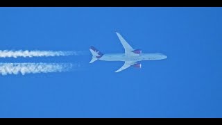 Virgin Atlantic  Boeing 7879 Dreamliner  High Altitude Plane Spotting [upl. by Eneri]