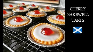 Cherry Bakewell Tarts  Classic British Recipe [upl. by Itsyrc]