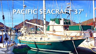 One Of The Worlds BEST BLUEWATER Sailboats Ever Made  37 Pacific Seacraft  And It Is For Sale [upl. by Anaimad]