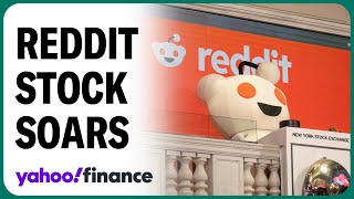 Reddit stock soars on Q2 forecast [upl. by Anitnelav]