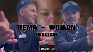 Rema  Woman Official Music Video REACTION reaction 2022 uk [upl. by Rob425]