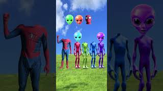 red green blue amp purple alien dancing and deepu sakha Correct headmatching gameMagical video funy [upl. by Hillard]