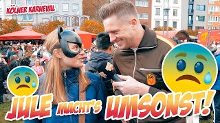 JULE machts UMSONST 😰😰 Straßenumfrage Karneval Köln [upl. by Eudoca]