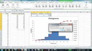 Excel  Histogramm über Datenanalyse erzeugen [upl. by Nilreb]