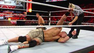 Raw  John Cena vs The Miz [upl. by Harikahs]