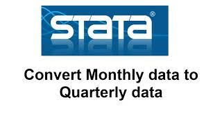 Convert Monthly observations to Quarterly Observations Using STATA  Road to PhD [upl. by Yentruok]