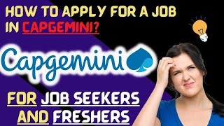 HoW tO apply for a job at CAPGEMINI  INDIA  USA  DEVELOPER  Freshers  JOB SEEKERS  CAPGEMINI [upl. by Natsirc488]