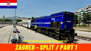 Cab Ride Zagreb  Split Part 1 to Oštarije Croatian Railways Croatia drivers view 4K [upl. by Prakash]