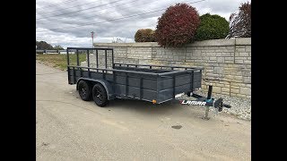 Lamar 7x14 Utility Landscape Trailer 7000 High Sides UT831423HS [upl. by Yasnil]