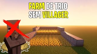 FARM de TRIGO AUTOMÁTICA SEM VILLAGERS no MINECRAFT 121  BedrockJava [upl. by Naaitsirhc]