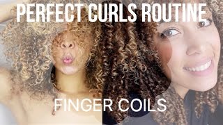 PERFECT CURLS ROUTINE  Finger Coils [upl. by Connolly]