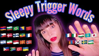 ASMR Sleepy Trigger Words In 18 Languages  Whispering Tingly Words In Your Ears  Guess The Words [upl. by Aryamoy]