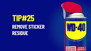 How To Remove Sticker Residue Using WD40 MultiUse Product [upl. by Julian]