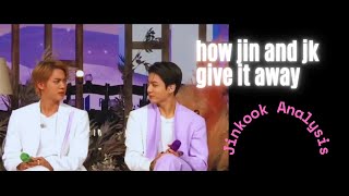 How Jin amp Jungkook Give it Away [upl. by Ahsekal848]