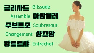 사부작발레🩰 글리사드 아쌈블레 glissade assemble  수브르소 soubresaut  샹즈망 changement  앙트르샤 entrechat 로얄amp트와amp꺄트르 [upl. by Andre390]