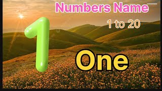 Numbers Name from 1 to 20 counting Number numbersname [upl. by Notrom]