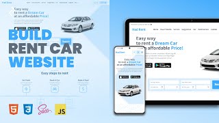 Create a Rent Car Website Responsive HTML CSS Java Script 1 [upl. by Celine]