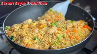 SIMPLE GHANAIAN FRIED RICE WITH A SECRET INGREDIENT  BEST FRIED RECIPE EVER TOLD  Debzies Delight [upl. by Aik]