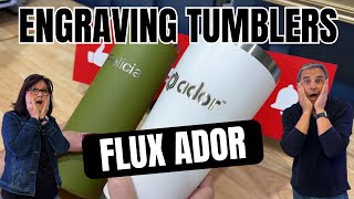 Flux Ador Engraving Tumblers with the Rotary Assembly [upl. by Ikkaj]