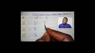 subtracting fraction from 1 in seconds [upl. by Ardnasirk]