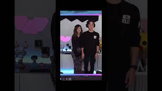 Pokimane and Kevin compare height difference [upl. by Airda]