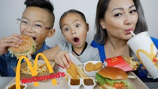 McDonalds Asiago Bacon Crispy Chicken amp BIG Mac Burger  Mukbang  NE Lets Eat [upl. by Lleunamme]