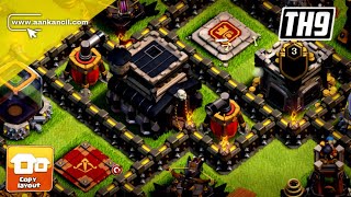 NEW STRONGEST COC TH9 Hybrid Base Design After TH16 Update with Copylink Speed Build 462 [upl. by Lobel]