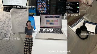 FIRST DAY OF UNI 2nd semester 🎧🖇️ engineering uni vlog goodnotes tour lectures studying [upl. by Gnut]