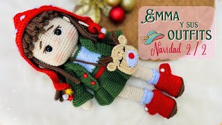 Emma y sus Outfits 🎀 22 NAVIDEÑO  MUÑECA AMIGURUMI [upl. by Licec]